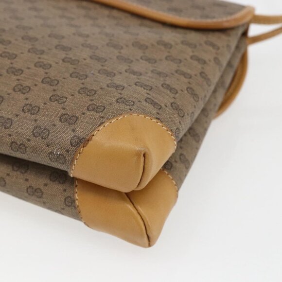 Authentic GUCCI Micro GG Supreme Shoulder Bag PVC Beige Gold 49 007 5548 - Picture 7 of 16